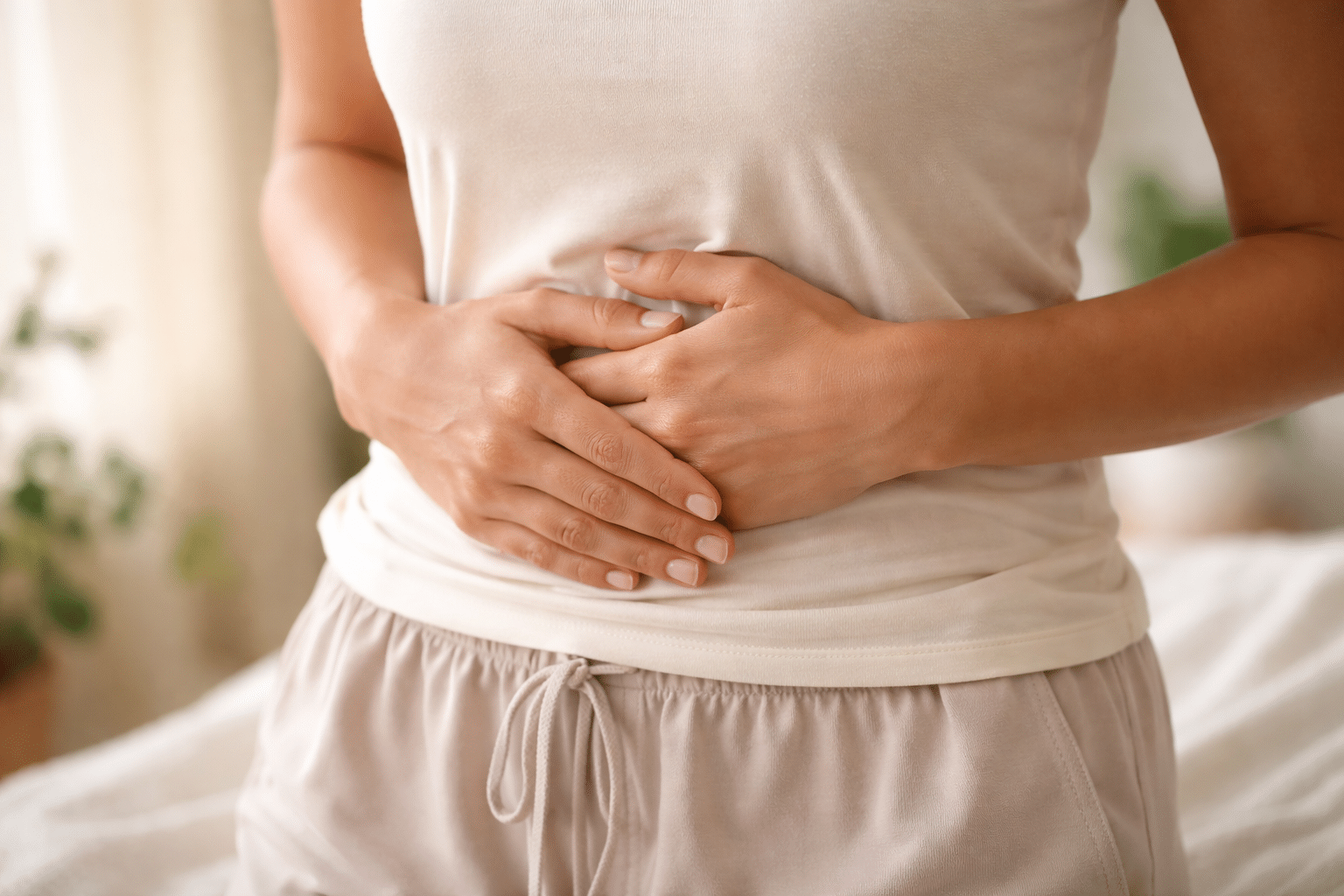 Darmgesundheit im Alter: Frau 50plus stärkt ihr Wohlbefinden.