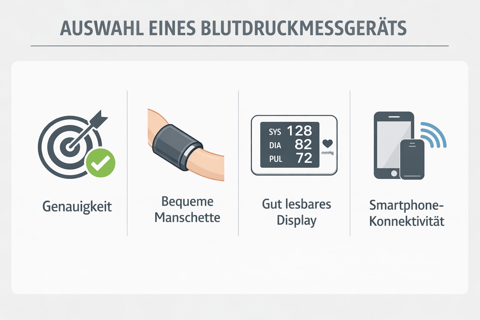 Auswahlkriterien für ein Blutdruckmessgerät